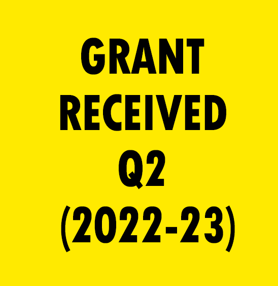 GRANT RECEIVED DURING THE PERIOD 01.07.2022 TO 30.09.2022